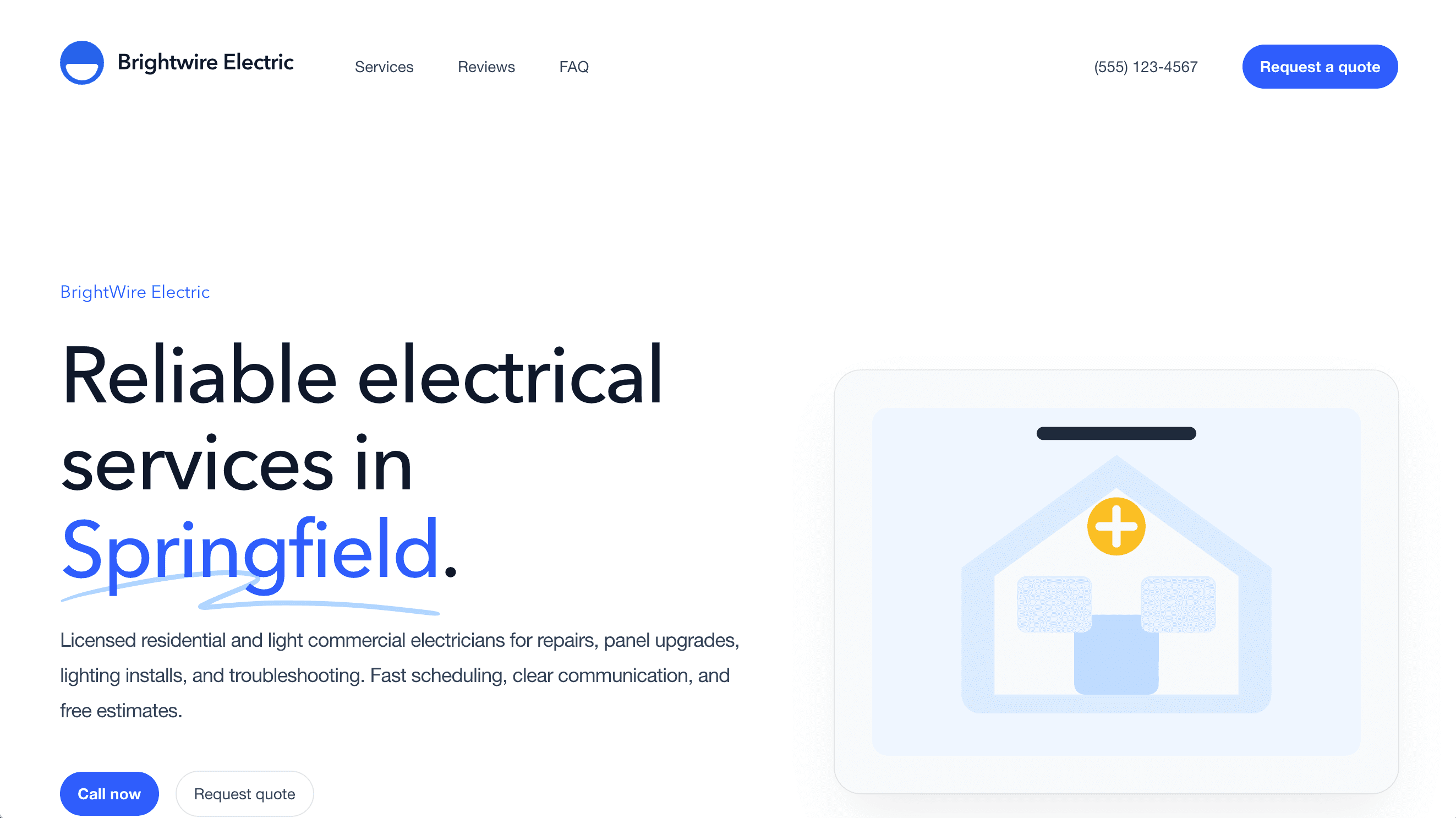 Electrician Website screenshot